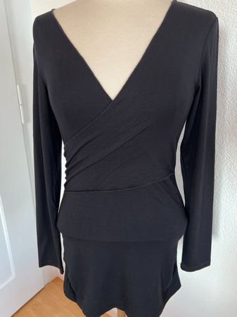 MOGUL Damen Long Shirt in Gr. M, Schwarz, NEU