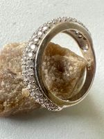 Stilvoller Silberring 925 Silber+MP - Zirkonia Pavé -  Gr 55