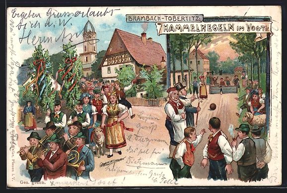 Cartes postales: Litho Brambach-Tobertitz / Vogtl., Hamme – D'occasion à Berlin par bartko-reher