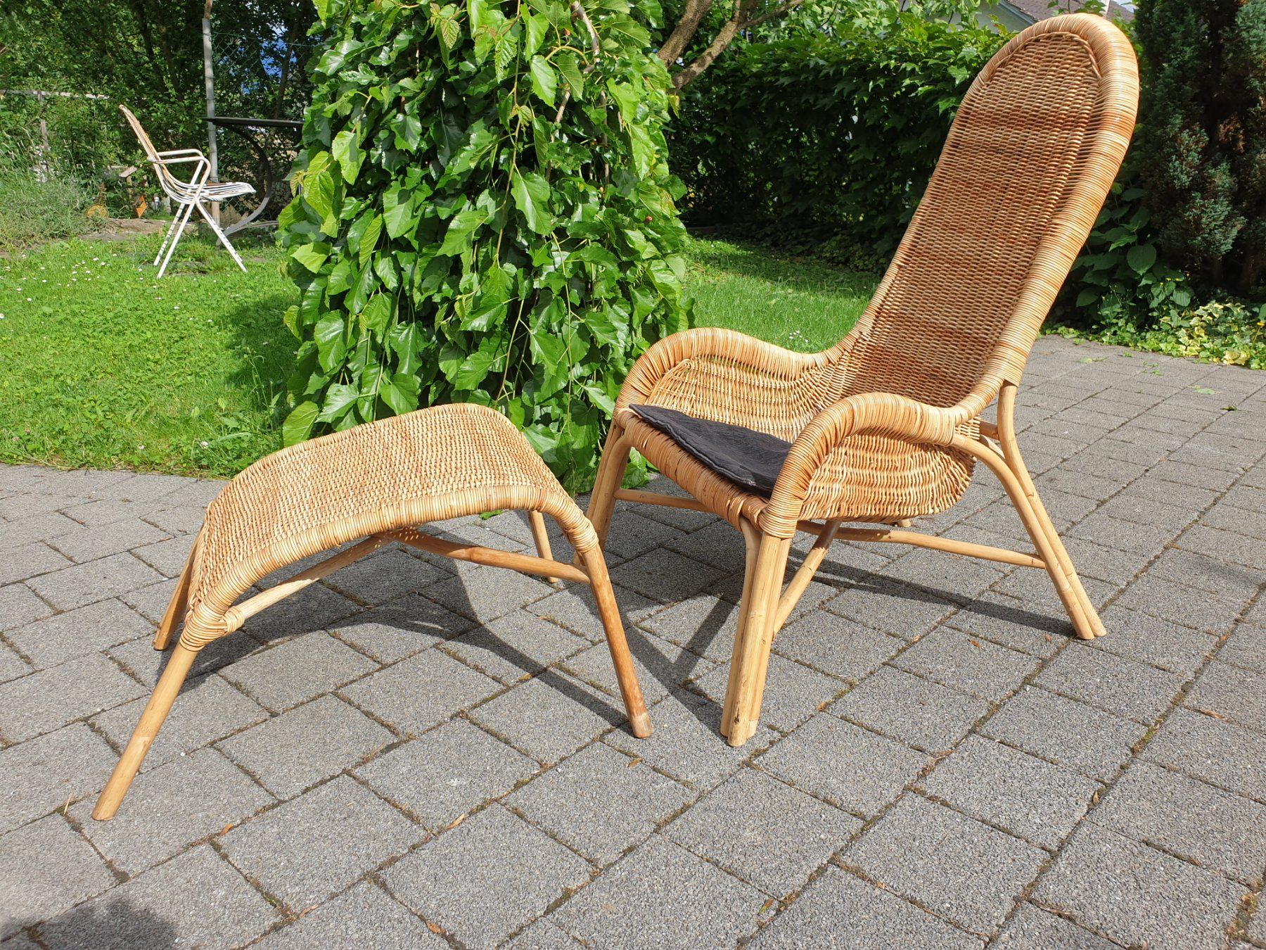 Poltrone: Wicker Rattan Armchair 80's – Usato da rebstein venduto da spacy73 5