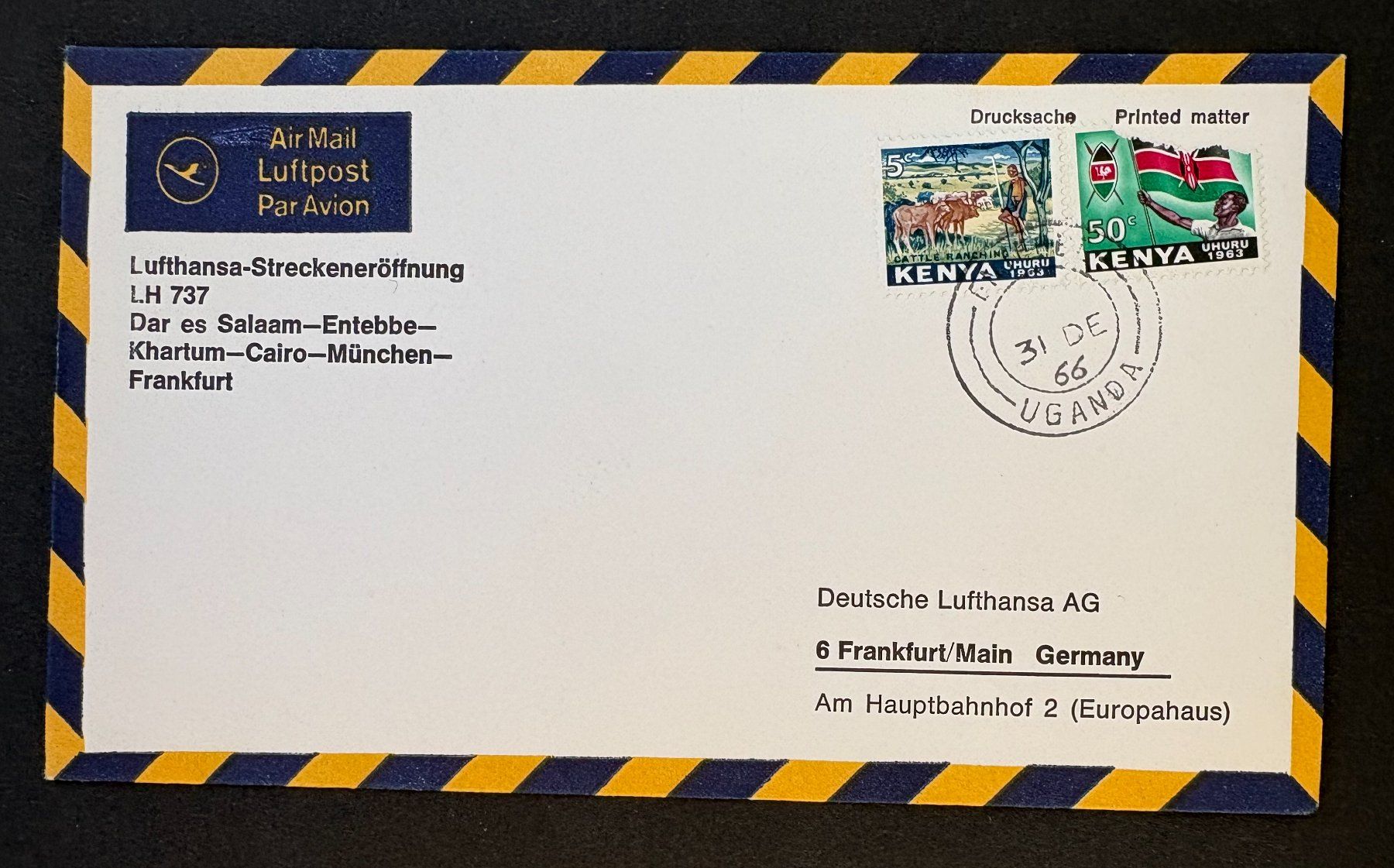 Tous les timbres: LUFTHANSA -STRECKENERÖFFNUNG LH 737 – D'occasion à Ostermundigen par wini63