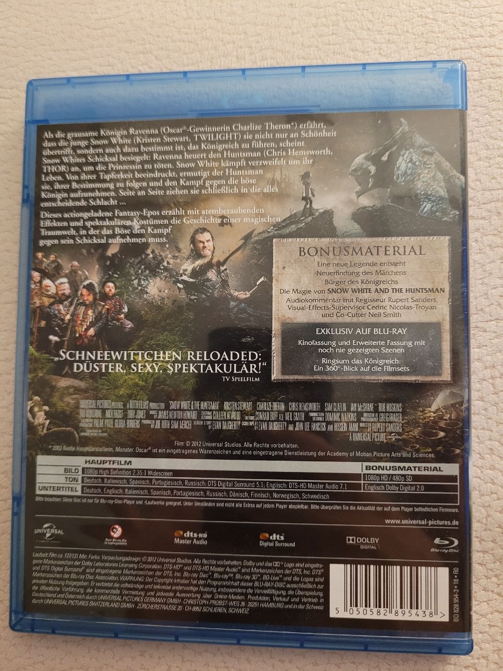 Alle DVDs: Snow White and the Huntsman - Extended Edition - Blu-ray – Gebraucht aus Ellikon a d Thur von razzorblog 1