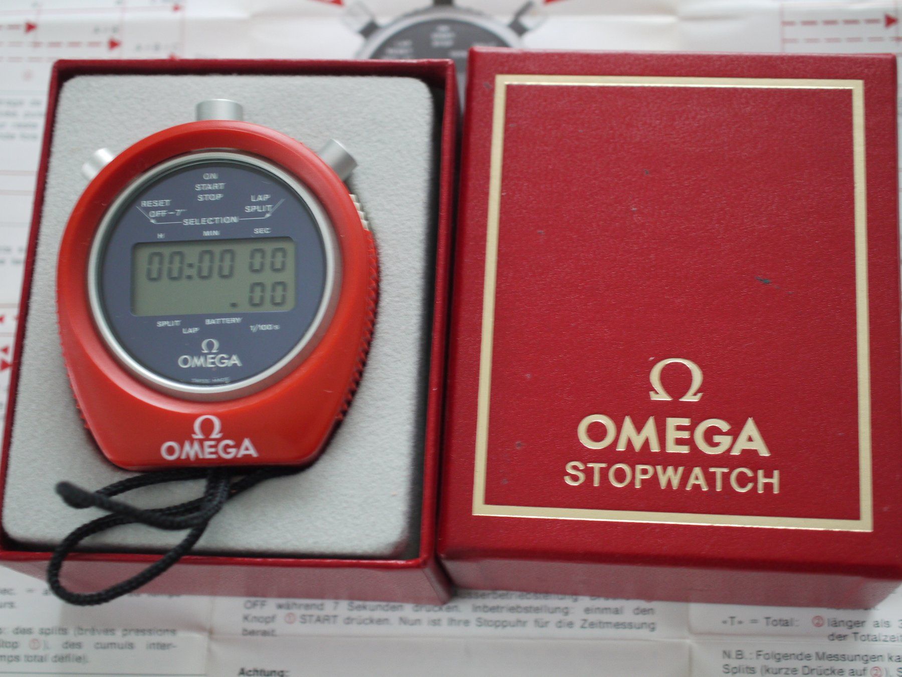 Omega Orologi: Omega Multifuntion LCD Quartz Electronic Stopwatch – Usato da Gross venduto da Retro20 7