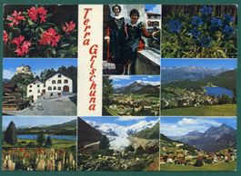 Terra Grischuna, 1972, 9 Ansichten, gelaufen, Grossformat