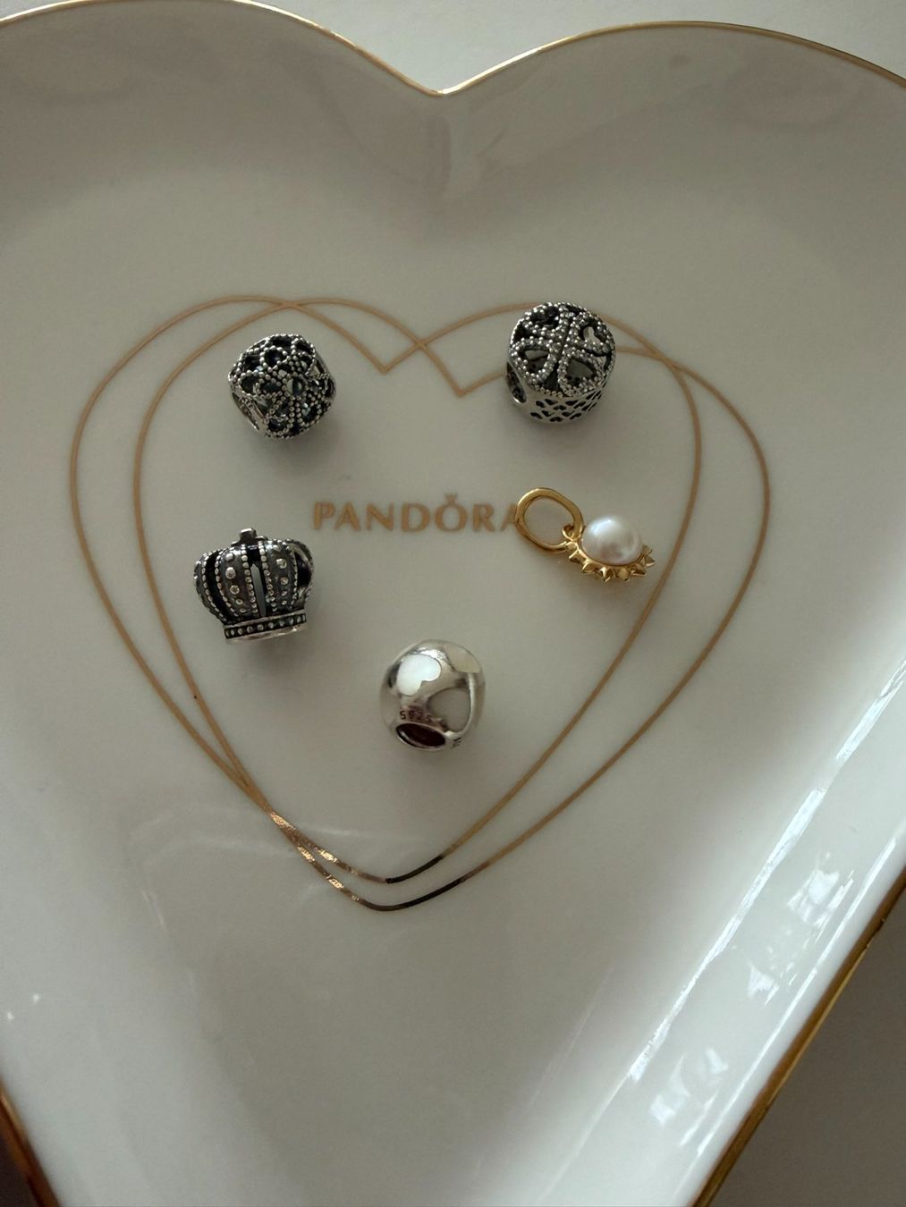 Pandora Ciondoli: Pandora Charms - Krone / Sonne / Herz – Nuovo (secondo la descrizione) da Othmarsingen venduto da Pandabaerchen 1