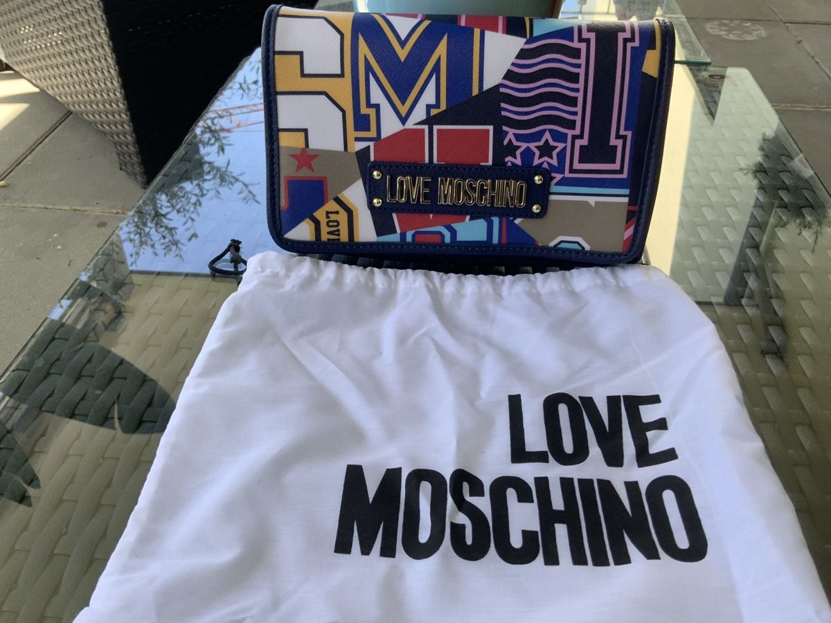 Moschino Borse da donna: Love Moschino Tasche, bunte Patchwork Optik, neu, mit Staubb – Nuovo e nell'imballaggio originale da Rafz venduto da henfrei24 1