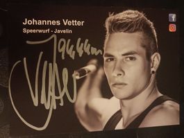 Johannes Vetter - Speer Weltmeister - handsigniert
