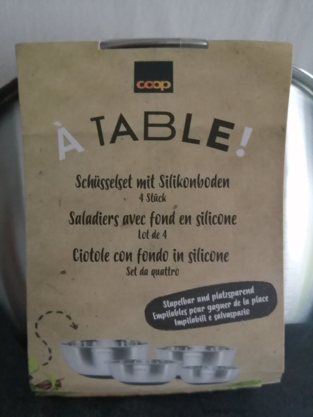 Coop Ciotole: 📢Schüsseln 4er Set Silikonboden – Nuovo e nell'imballaggio originale da langenthal venduto da Jordi04 1
