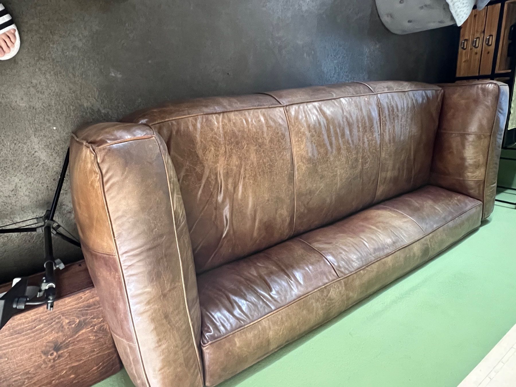 Sofas: Sofa, echt Leder, Original Vintage – Gebraucht aus Steckborn von Migul63 1