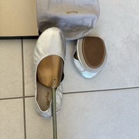 FlipFlop Balerinas aus Leder Gr 39 neu Silber