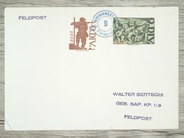 TR78 Enveloppe + Timbre Suisse 1939/40 Feldpost