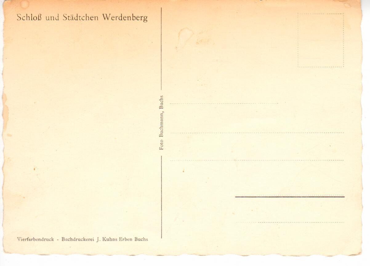 Ansichtskarten: Werdenberg – Gebraucht aus Wolhusen von Curver9 1