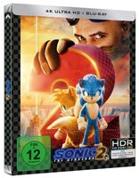 Blu - ray  Sonic the Hedgehog 2 - 4K + Blu - ray - Steelbook