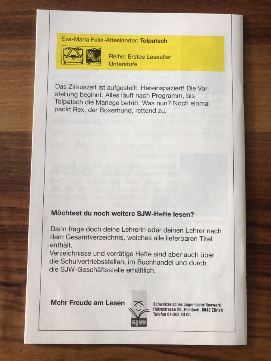 Riviste & Magazine: SJW Heft Nr. 1996 – Usato da Niederneunforn venduto da Maralisa 1