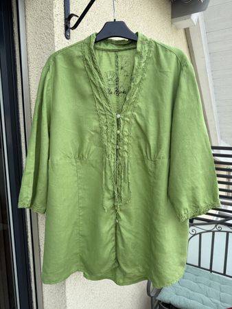 Lässige Designer  Leinen Tunika XL 