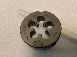 M12 x 1.25 LINKS Schneideisen Filière HSS, unbenutzt WERKÖ