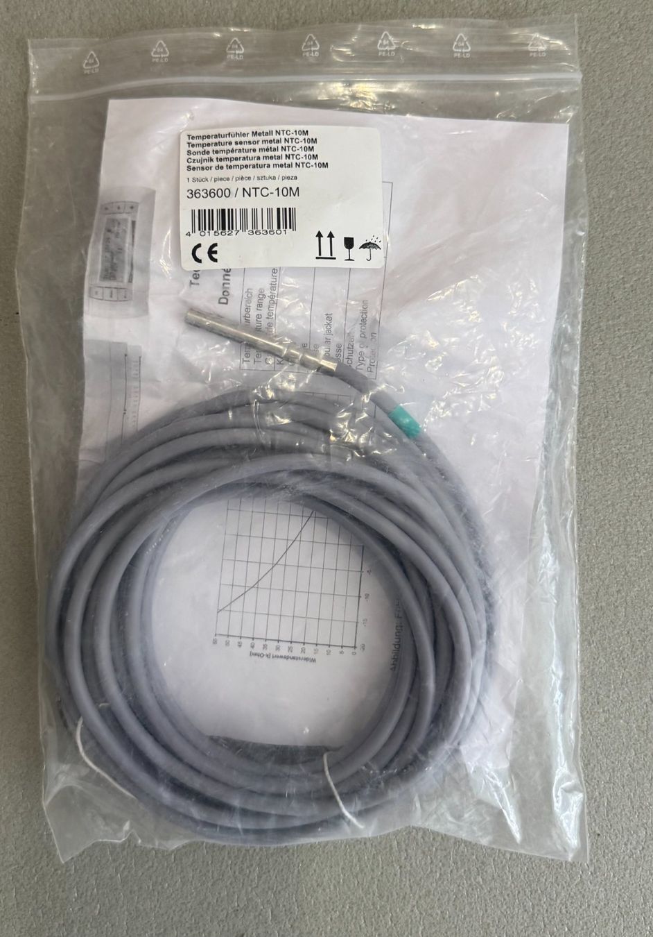 Elektronikbauteile: Temperaturfühler 363600/NTC-10m – Neu und originalverpackt aus Basel von peterfalk