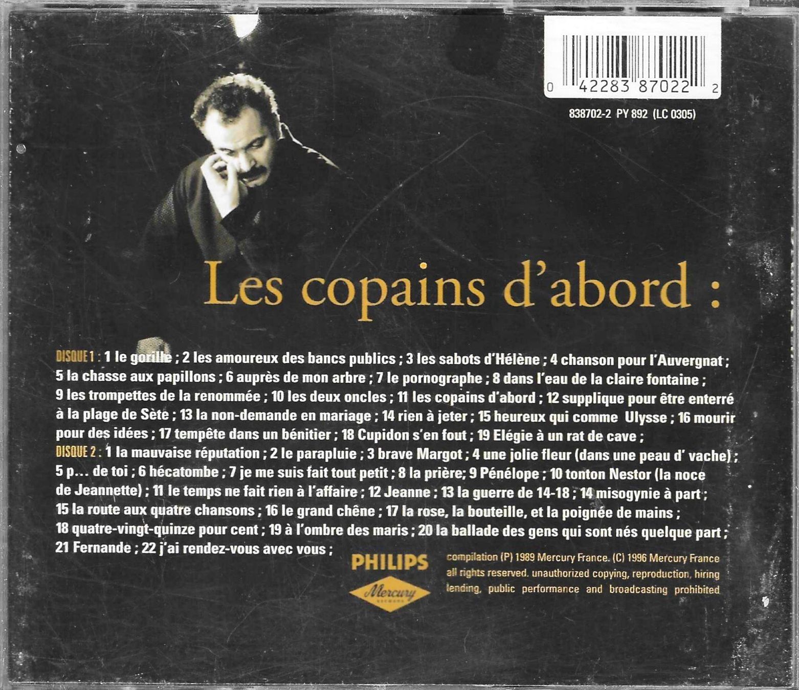 CDs: Georges Brassens - Les copains d'abord 2 CD's – Gebraucht aus Savagnier von Ne2065 1