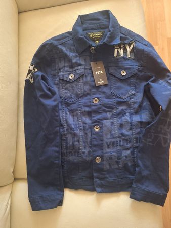 Veste en jean homme bleu marine taille L,