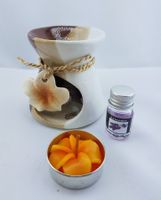 Duftlampe - Keramik - mit Lavendelöl Aroma - Handarbeit
