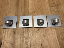 4 Metall Teelichthalter für Wandmontage