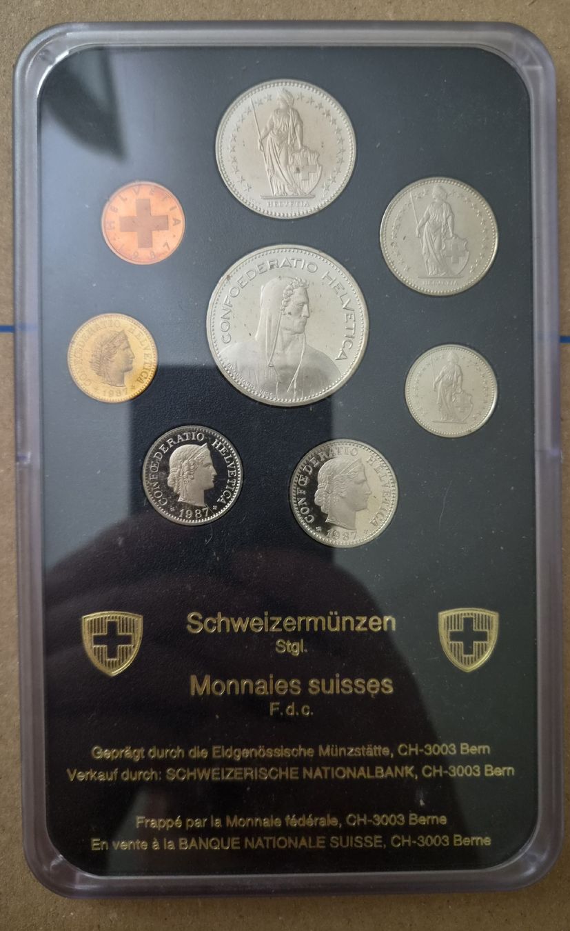 Tutti le monete: Schweizer Münzsatz 1987 stgl.  – Nuovo (secondo la descrizione) da Bergdietikon venduto da Flodri