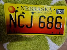 Nummernschild USA Nebraska
