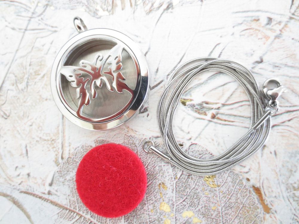 Halskette Mit Kristall-Anhänger & Ätherische Öle Diffusor - Naturstein Schmuck Für Männer & Frauen