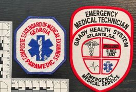 2 USA Ambulanz - Sanität- Rettungsdienst Abzeichen Georgia