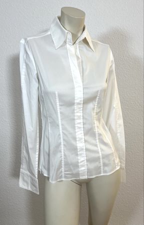 👚 HUGO BOSS Damenbluse Gr. 34 Weiss, Elegant & Zeitlos 👚