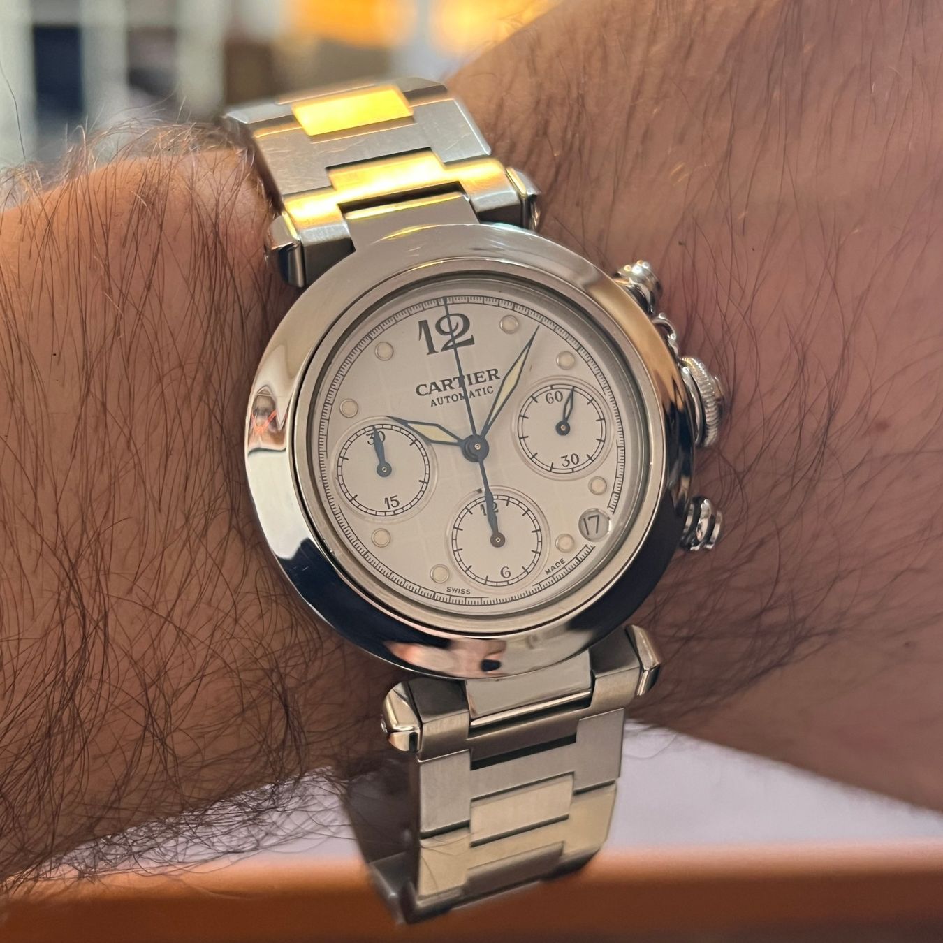 Cartier Orologi: FLASH SALE Pasha C Automatic Full Set W31039M7 – Usato da Carouge GE venduto da Watchaser 3
