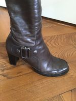 Lederstiefel für sehr schmale Waden, Kniehöhe Gr. 40-40,5