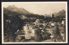 Sils-Maria, Totalansicht mit Bergpanoram