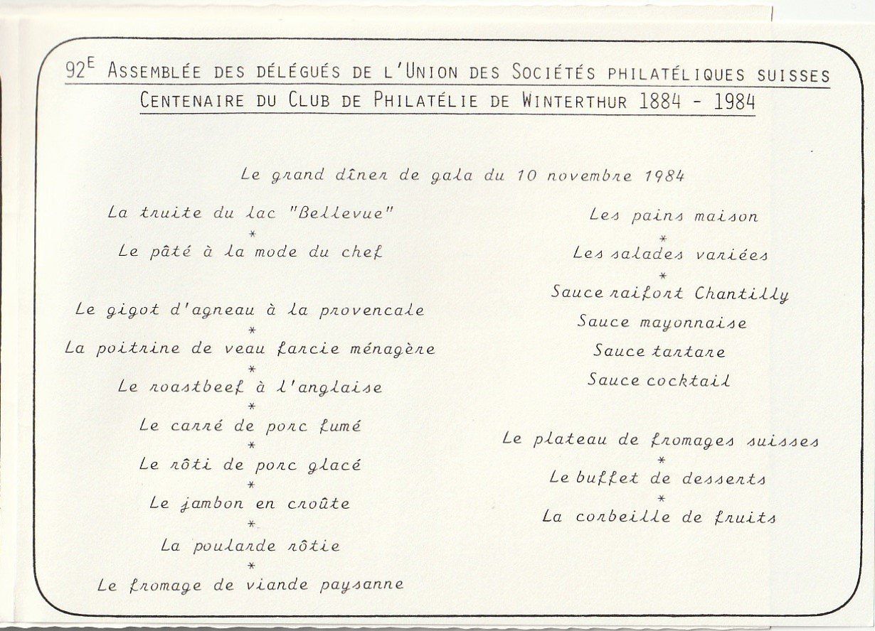 Tous les timbres: Winterthur 1882,  Delgiertenversammlung  VSPhV 1984 – D'occasion à Aarburg par Aare10 1