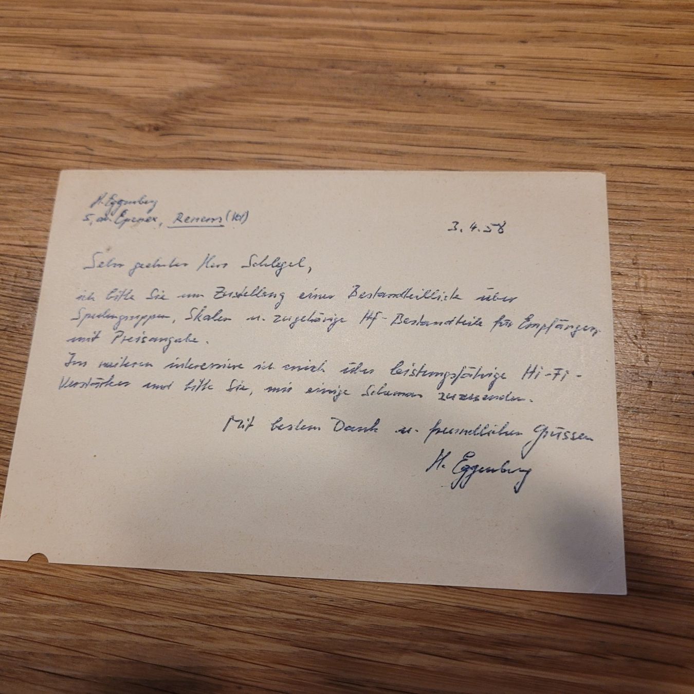 Cartoline postali: GS Genève 1958 Amriswil – Usato da Biel/Bienne venduto da Destockweb 1