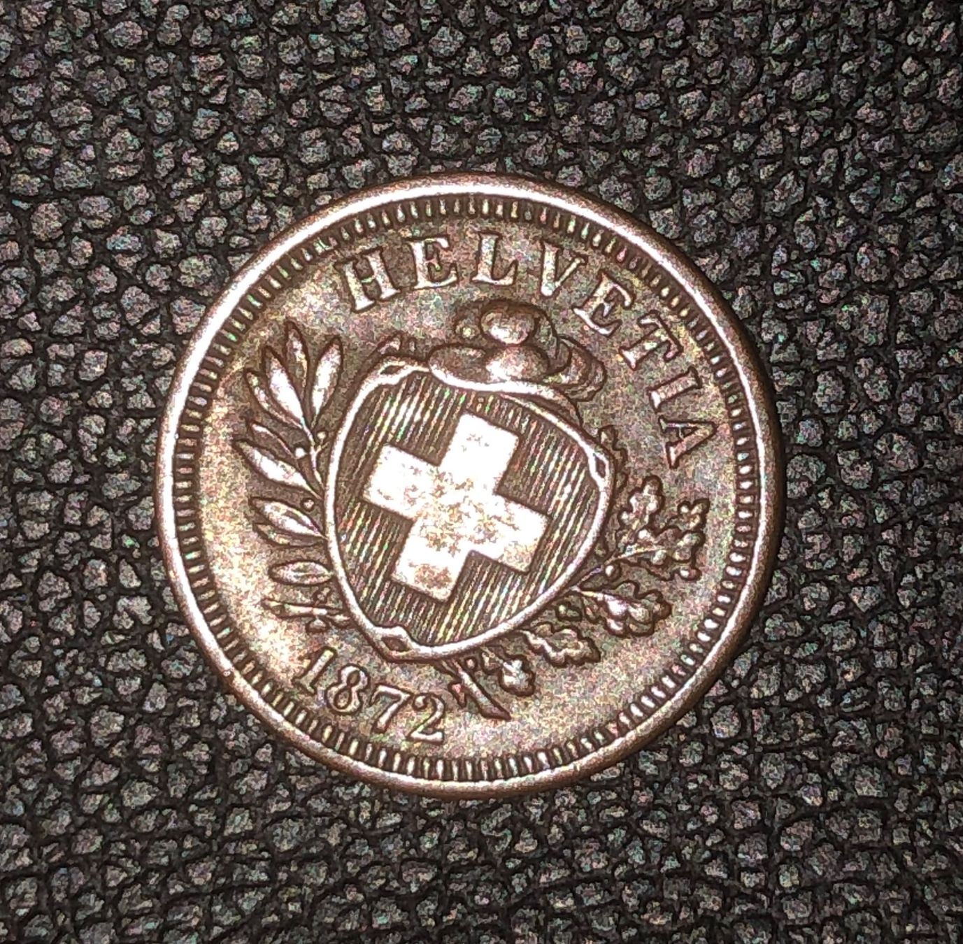 Alle Münzen: 1872 - 1 RAPPEN UNZ – Neu (gemäss Beschreibung) aus Courgenay von Kolfree