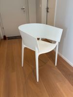 4 Outdoor Stühle Sitzschale weiss