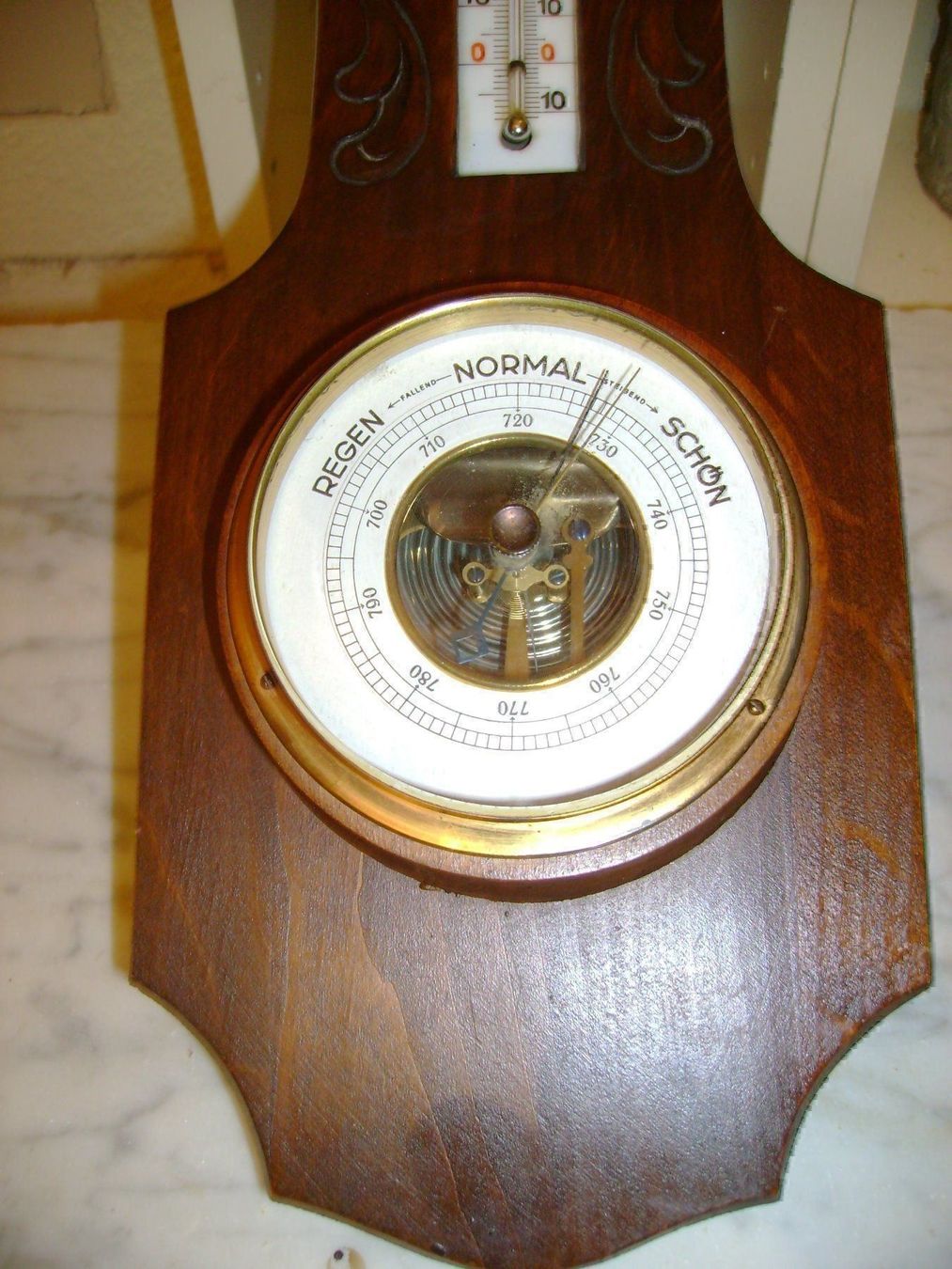Sonstige antike Technik & Geräte: antiker Barometer und Thermometer Massiv – Gebraucht aus Bolligen von Astrophysiker06 3