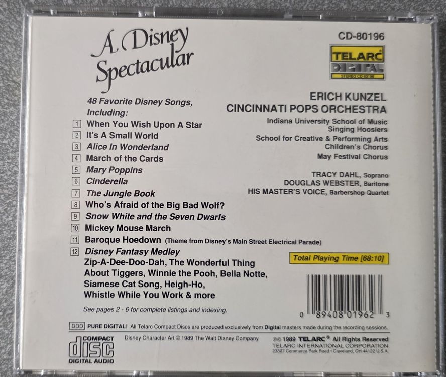 A Disney Spectacular - Original Motion Picture Soundtrack CD (Gebraucht ...