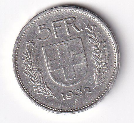 Tutti le monete: 5 Franken 1932 – Usato da Neuchâtel venduto da karlpierrino