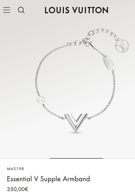 Louis Vuitton Essential v supple bracelet (M63198)