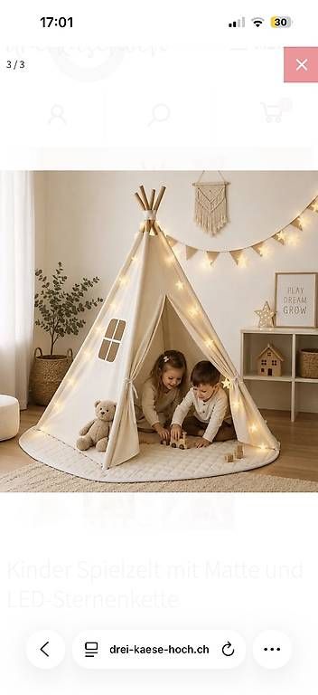 Sonstige Kinderbetten & -möbel: Tipi Kinder Spielzelt – Neu und originalverpackt aus Horw von fio_k29w 1