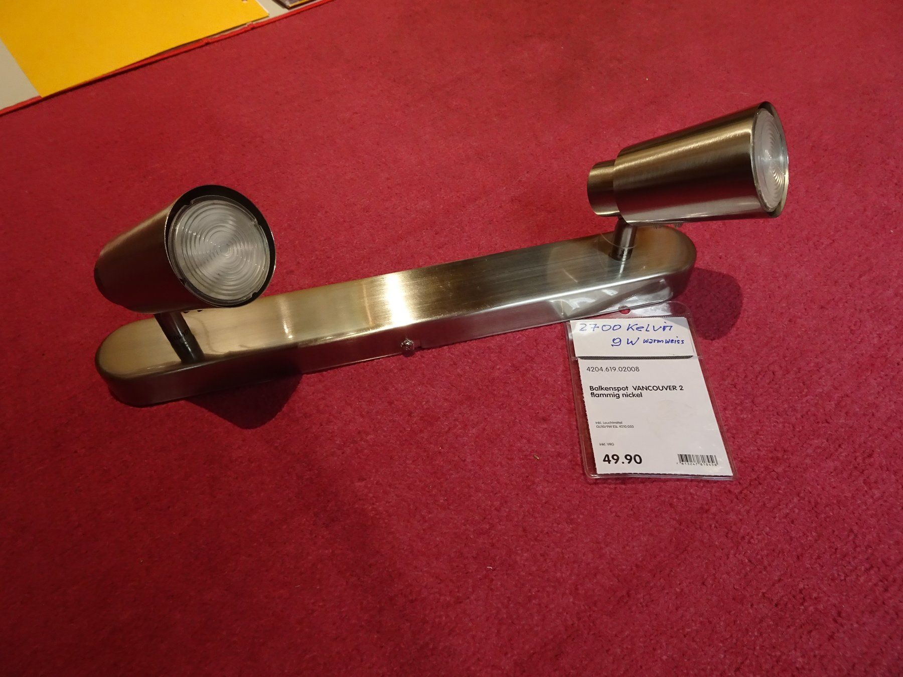 Lampade: BALKENSPOT / Leuchte 2-flammig – Nuovo (secondo la descrizione) da Buchs SG venduto da Aominchric
