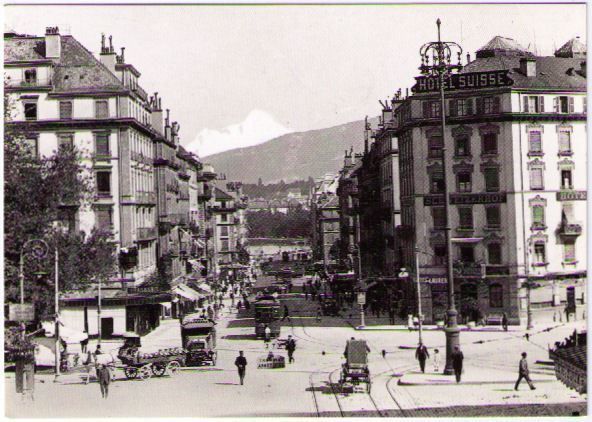 Cartoline postali: Genf / Genève - La Rue du Mont-Blanc – Usato da Binningen venduto da Mountainrider