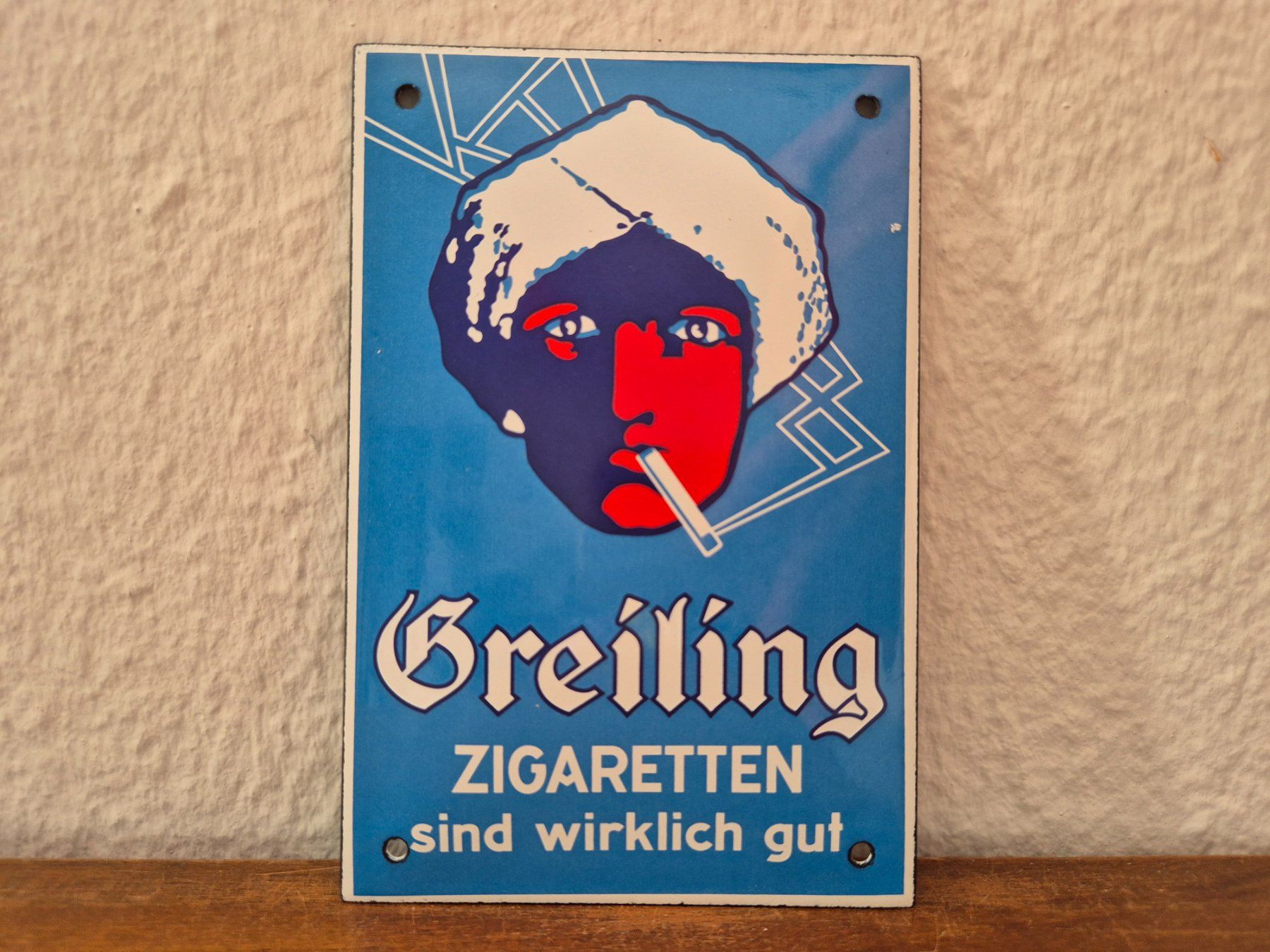 Schilder: Emailschild Greiling Zigaretten Logo Emaille Schild Reklame – Neu (gemäss Beschreibung) aus Schaffhausen von pfanis09 1