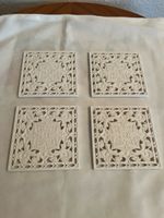 Untersetzer weiss 4er Set Verzierungen Mandala neuwertig