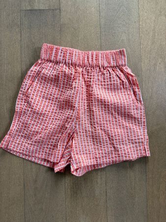Esprit: Orange-Weiss gestreifte Sommer-Shorts Gr. 32