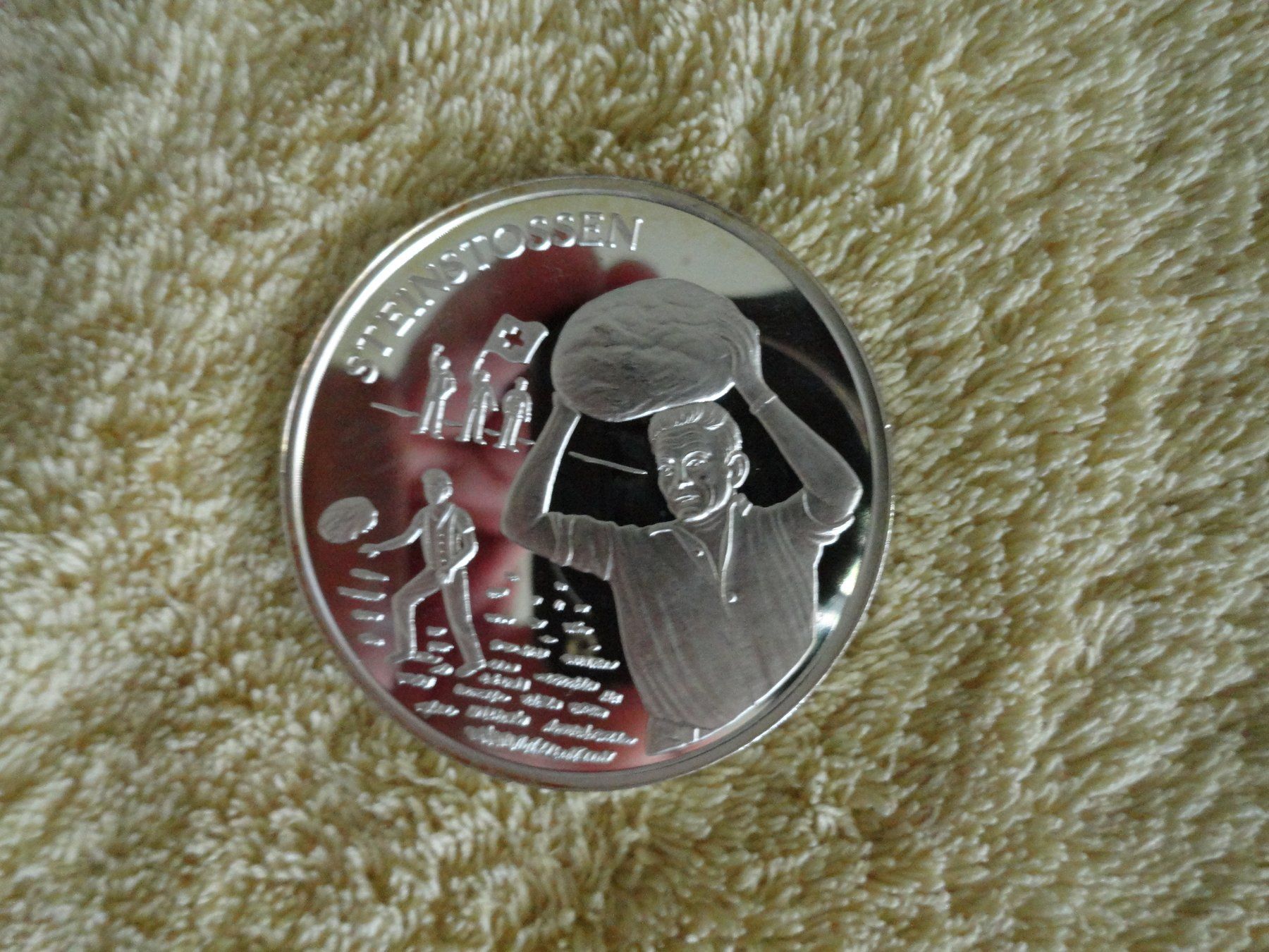 Médailles: Silbermedaille "Schweizer Volksbräuche" - Steinstossen – D'occasion à Gerlafingen par Shiva_74 5