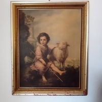 Altes Bild: Göttl. Hirte mit Schaf