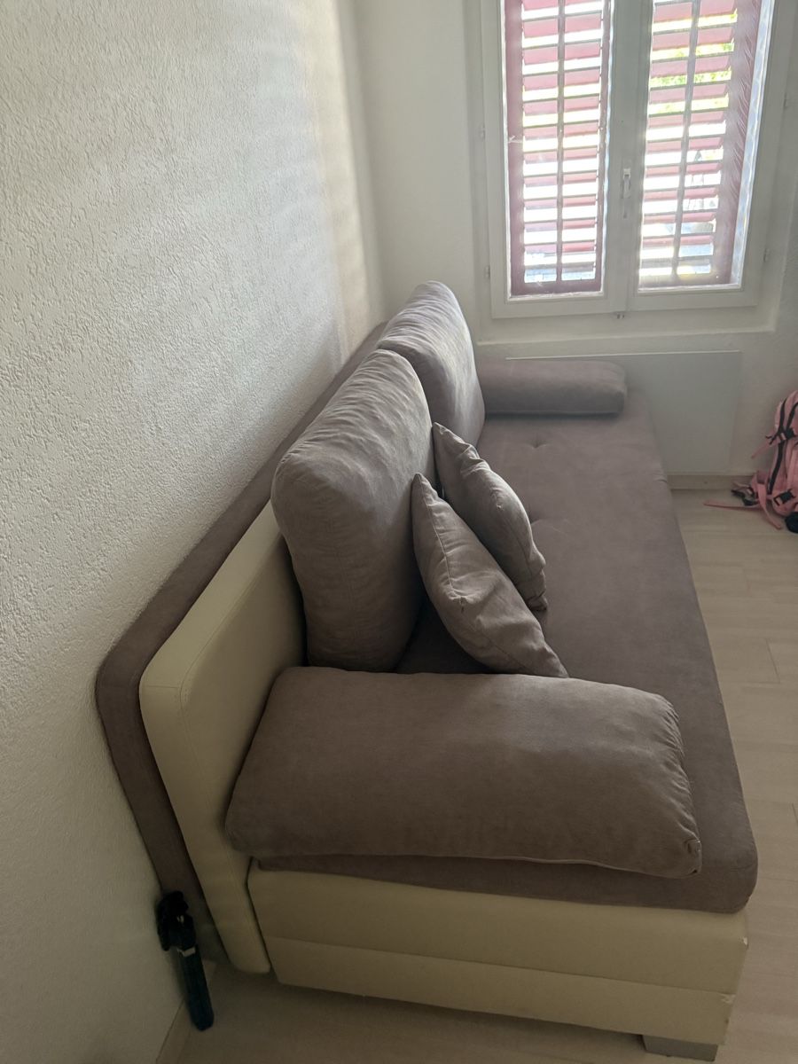 Sofas: Sofa brown beige good condition 200cm width – D'occasion à Baar par luc_6ddm 2